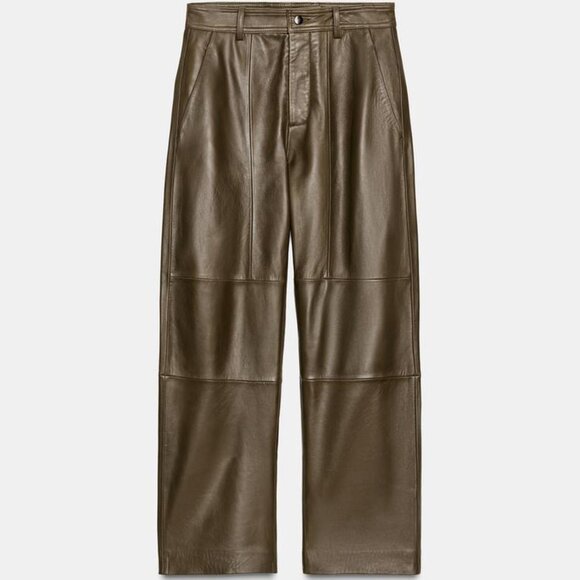 Zara Pants - ZARA STRAIGHT LEATHER PANTS ZW COLLECTION LIMITED EDITION